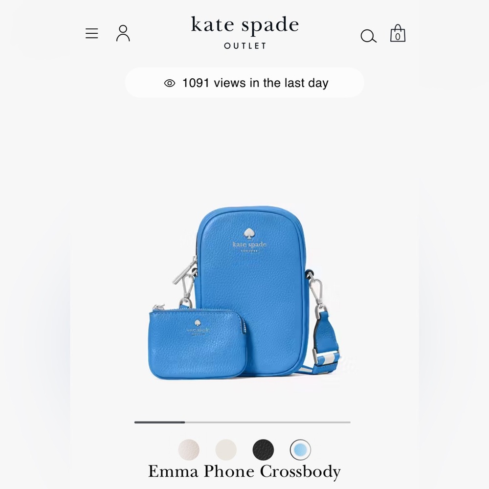 NWOT Blue Kate Spade Crossbody